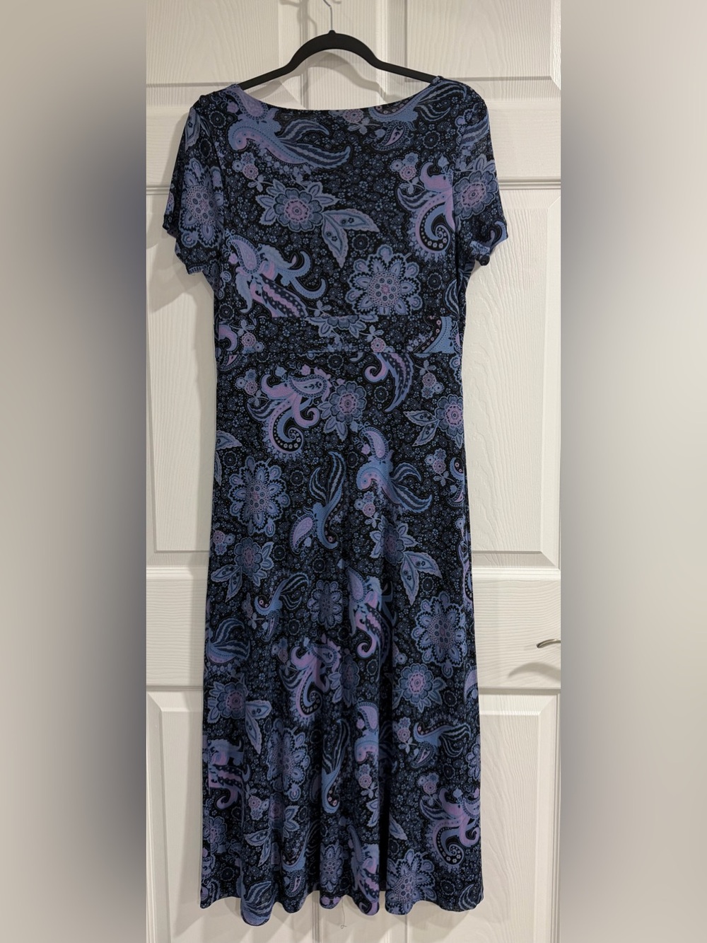 croft & barrow Maxi Dress with Blue and Lavender Paisley - Picture 2 of 6